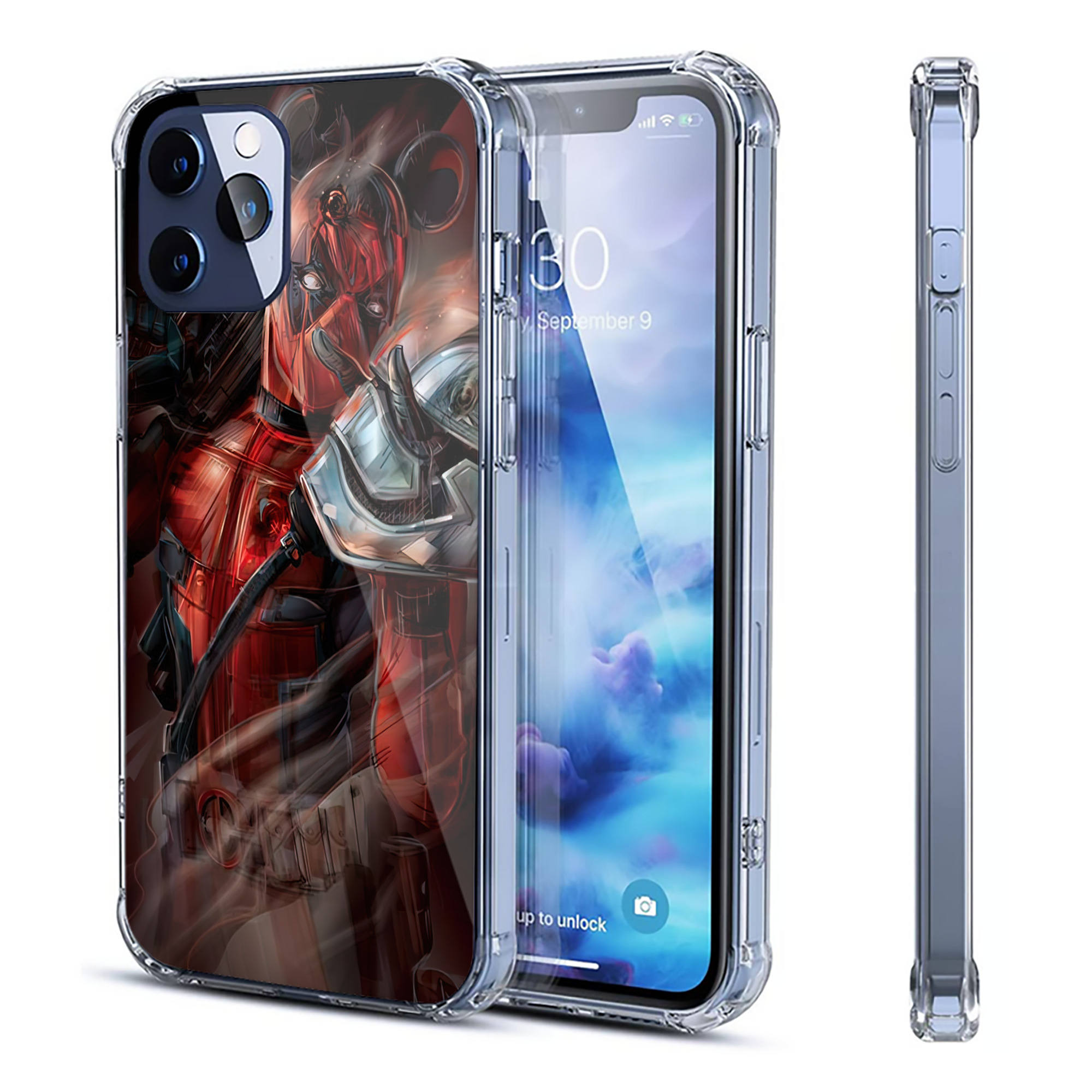 （画像用） Deadpool デッドプール 【iPhone 12シリーズ対応】透明スマホケース（クリアソフトケース）
